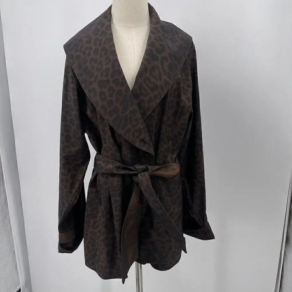 Mycra Pac Donatella womans reversible raincoat jacket small / medium cheetah USA